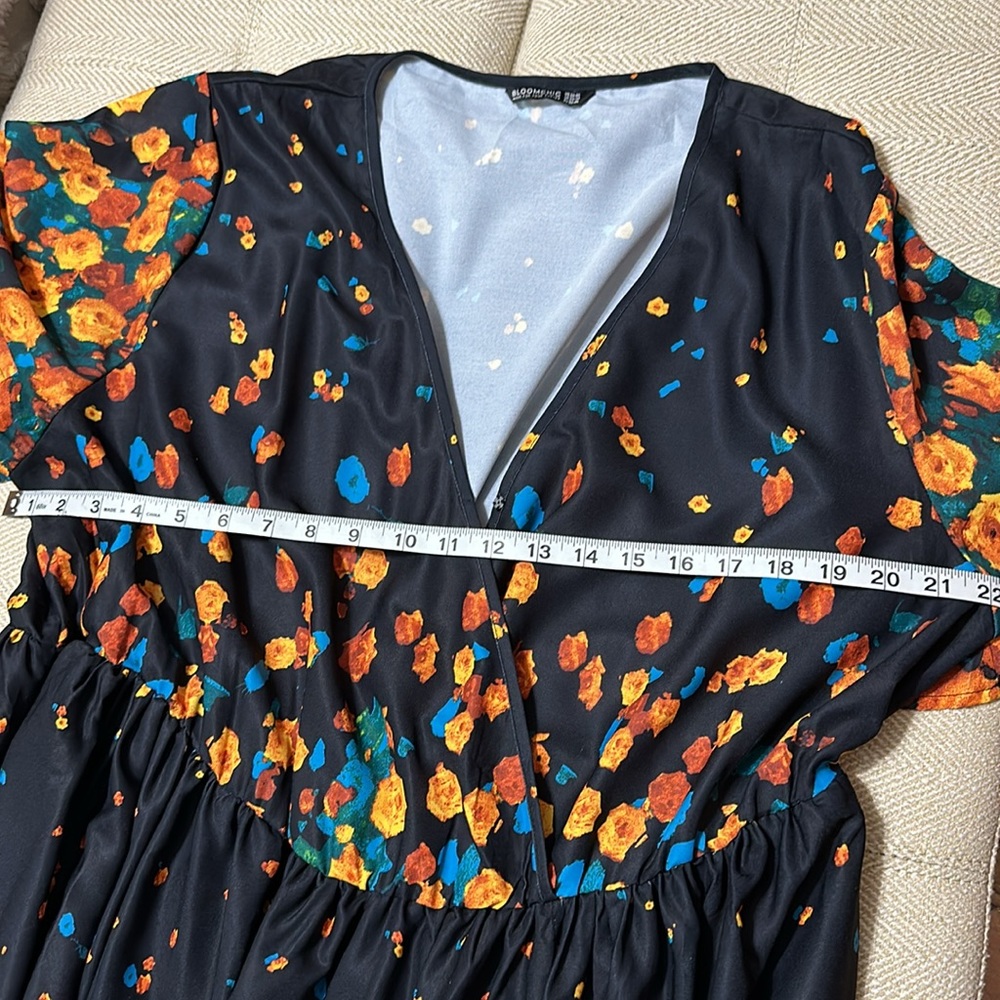 Bloomchic Black Floral Maxi Dress 22/24 - Picture 8 of 8